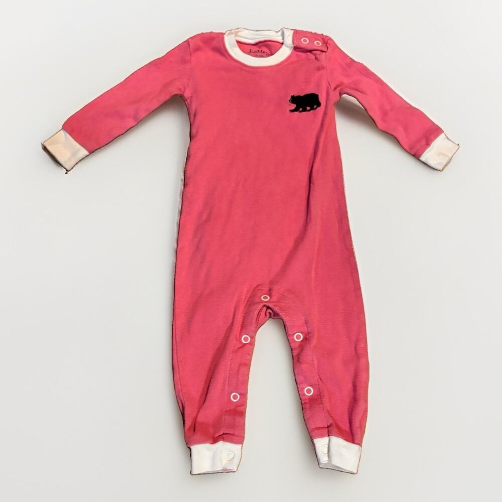 Hatley Baby Girls Little Bear Bum Pink One Piece Romper 6-12 Months